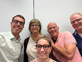 Gruppenbild mit Dr. Johannes Häfker, Dr. Frauke Wulf-Homilius, Dr. Sabine Arndt, Ulrich Melz, Dr. Andreas Bertomeu