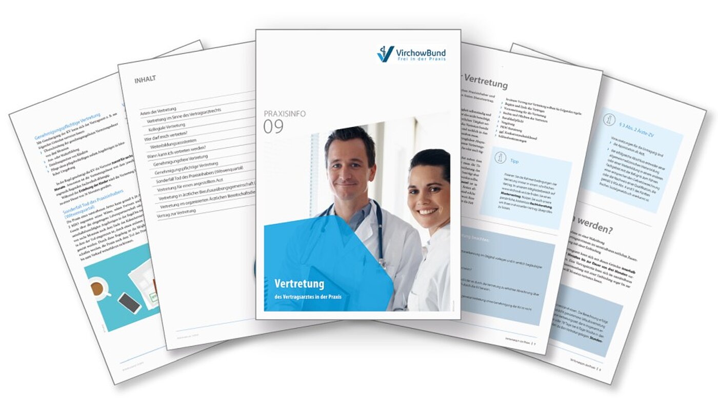 Vorschauansicht der Praxisinfo "Vertretung des Vertragsarztes"