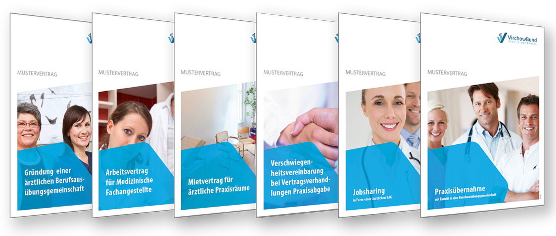 Vorschauansicht mehrerer Musterverträge zur Praxisübernahme